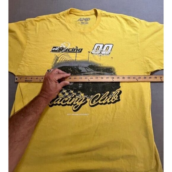 AMP Racing Club Any Means Possible Shirt Mens 2XL Yellow‎ Short Sleeve Tee Rare. - Picture 5 of 8